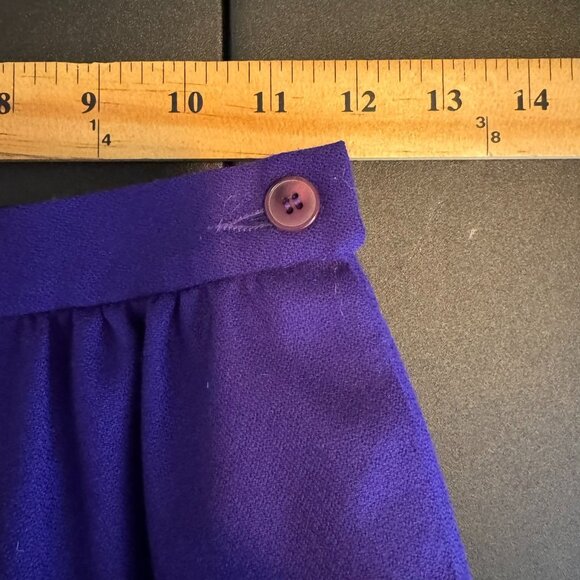 Vintage 70s Pendleton 100% Wool Purple Straight Skirt, Career Wear,  Size 2P - Picture 7 of 12